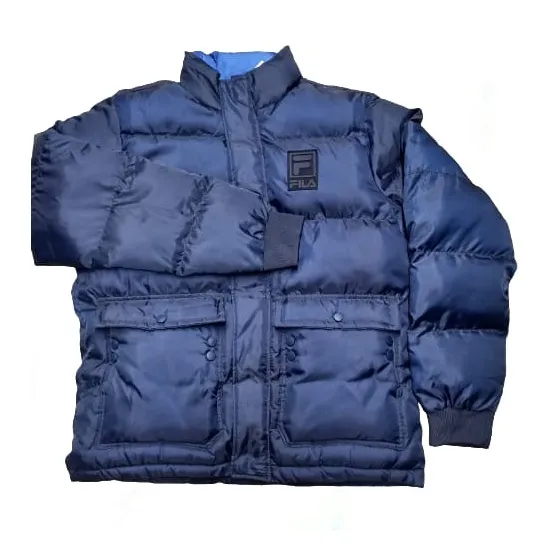 FILA Colorblock Hooded Puffer Jacket
